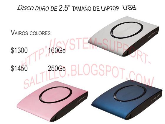 Disco duro externo de 2.5” (tamaño mini)