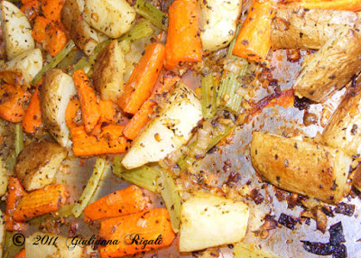 Italian Roasted Veges - hot out of the oven!