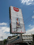 the new Coca-cola ad billboard along SLEX