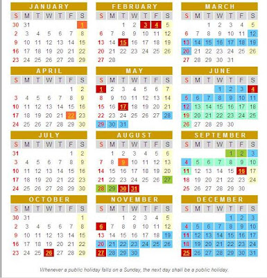 2013 Calendar  Holidays on Oh   Calender Cuti 2011   Firhan Abqari