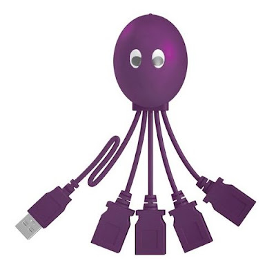 Very Cute Octopus Design 4 USB Connections