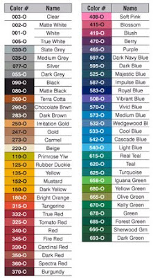 Avery 700 Color Chart