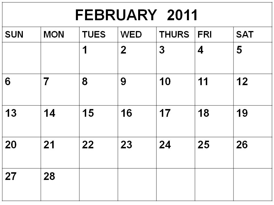 feb calendar