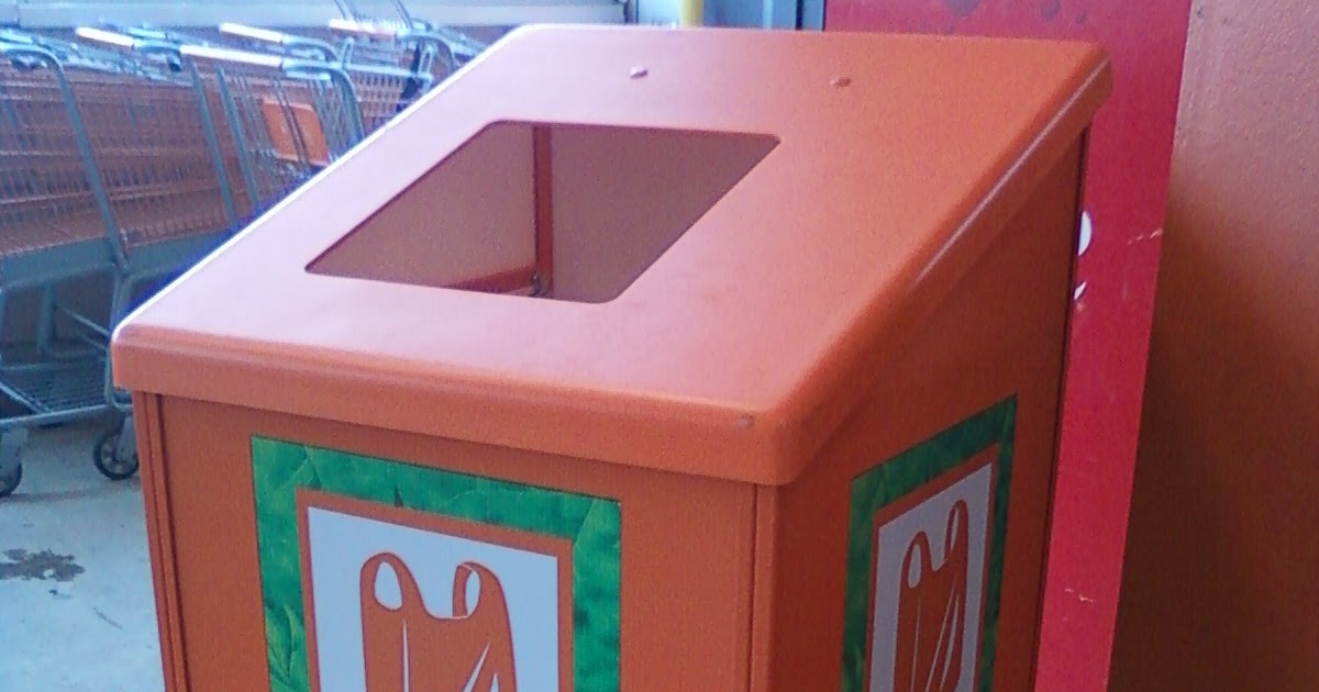 Saving the Earth Every Day Plastic Bag Recycling Bins Home Depot and