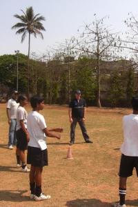 Laureus Academy Member Steve Waugh takes a ride on the Magic Bus in Mumbai