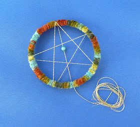 How to make Dreamcatcher with colorful beads - DIY wire jewelry 52 