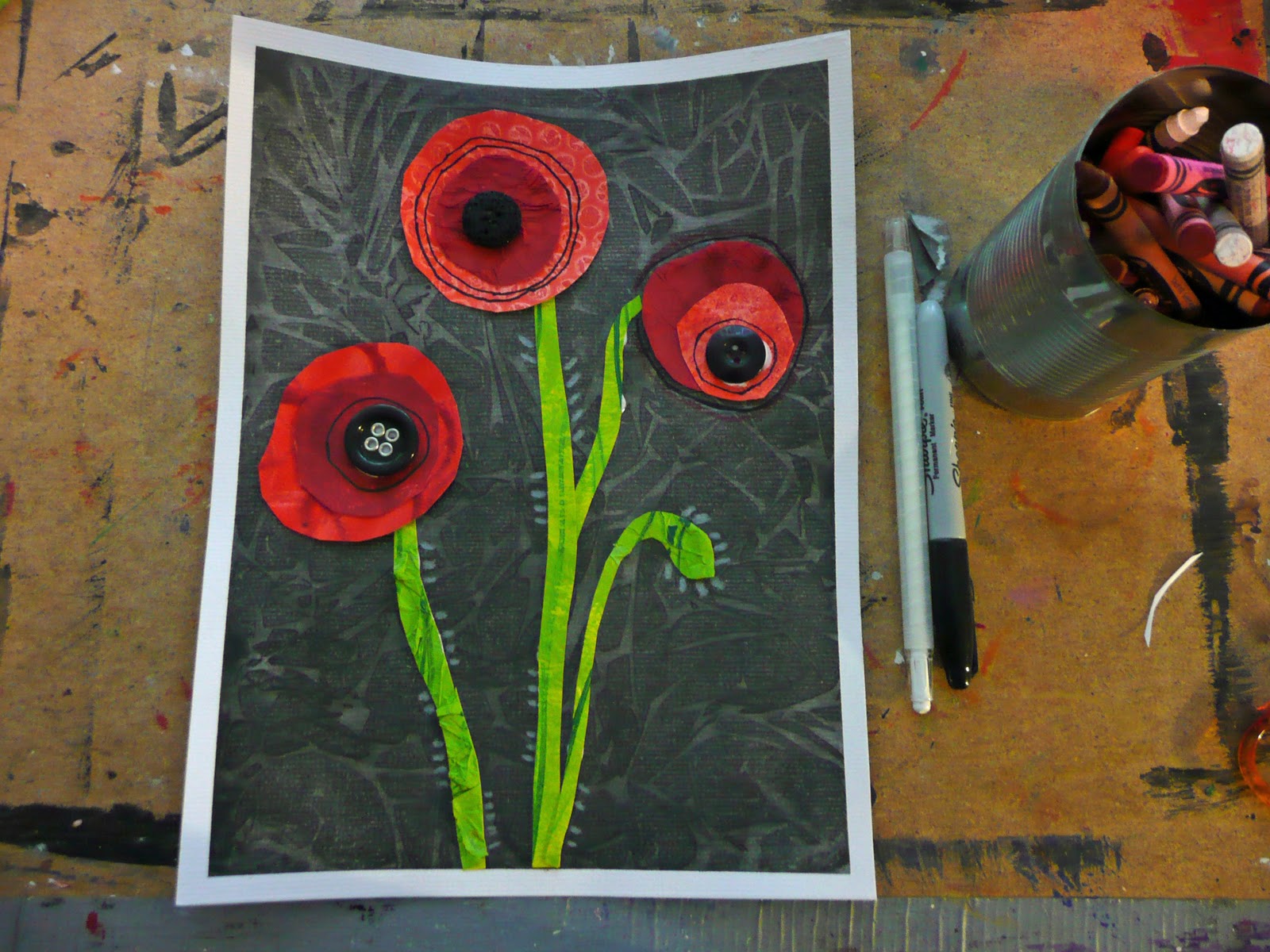 that artist woman Poppy Mixed Media