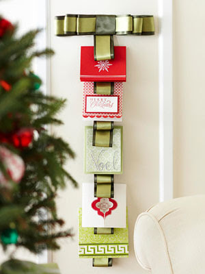 Garland christmas decoration around door scintillating frame mommy amour: Ways to Display Christmas Cards