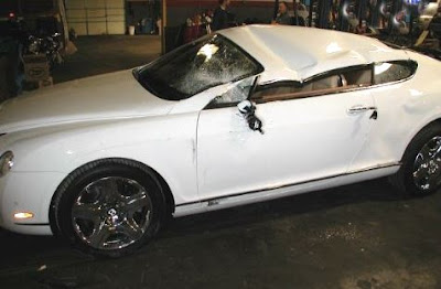 Bentley Continential GT crash smash accident