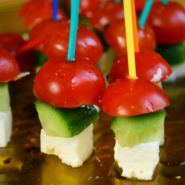 Liv Life Skewered Tomato, Cucumber & Feta Appetizer