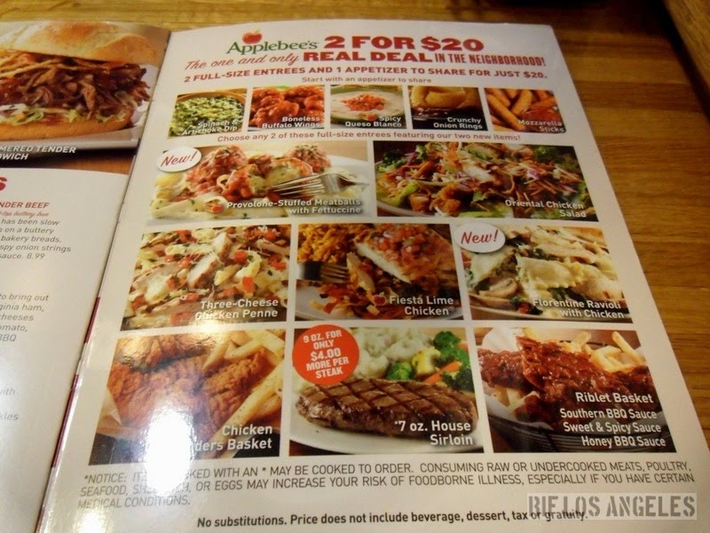 applebees menu 2 for 20