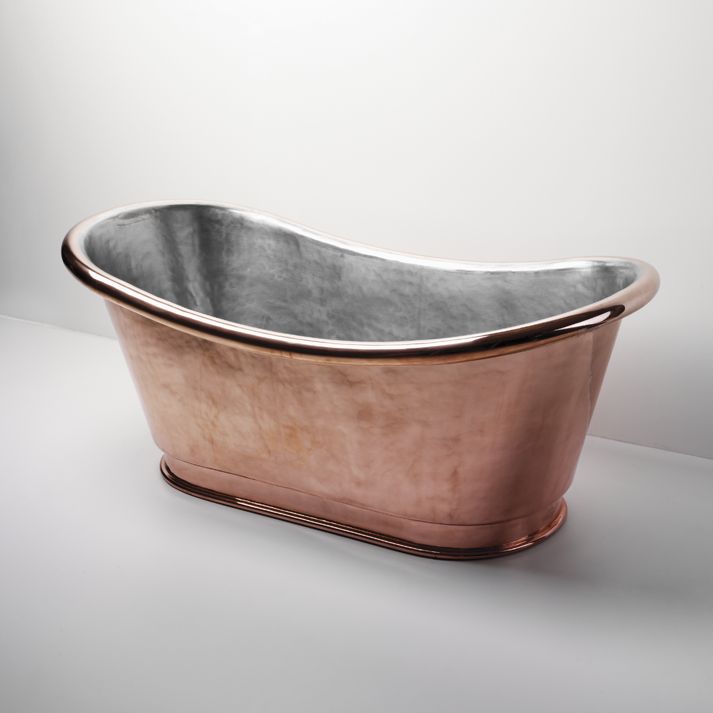 Copper freestanding bathtub from Waterworks