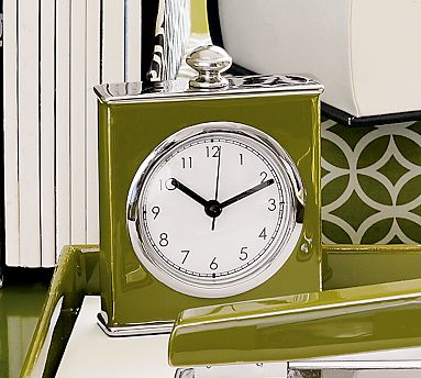 [pottery+barn+emery+clock+green+lacquer+polished+silver.jpg]