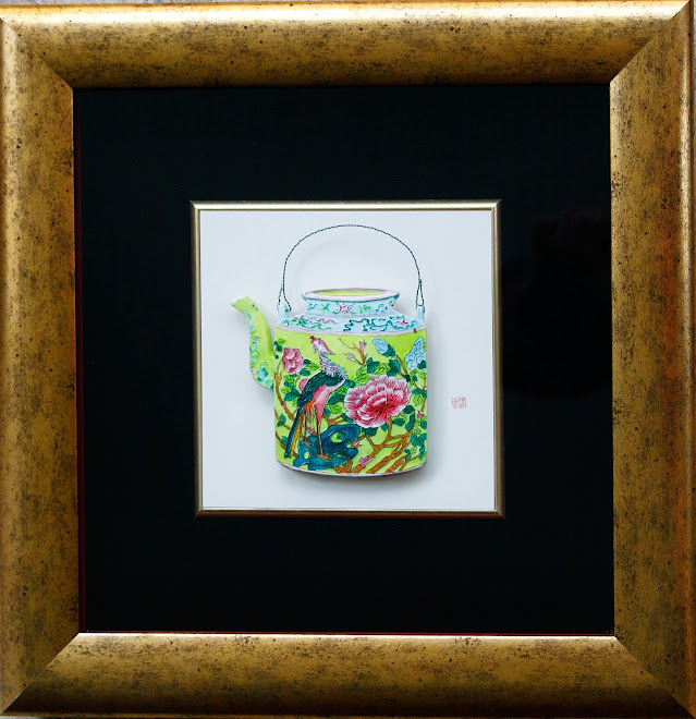 (2nd of 4-piece series) Photo of the complete framed work