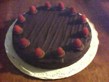 chocolate torte with raspberries