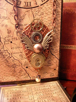 Steampunk (Stile) Steamp.collier+wings