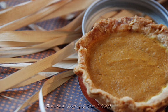 Pumpkin Chai Tart baked in the lid of a canning jar