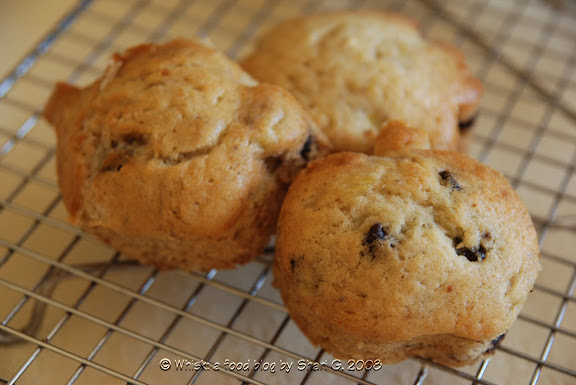 Banana Chocolate Chip Muffins baked in cookie cutters