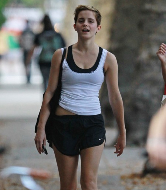 emma watson hair short. Emma Watson looks like a dude.