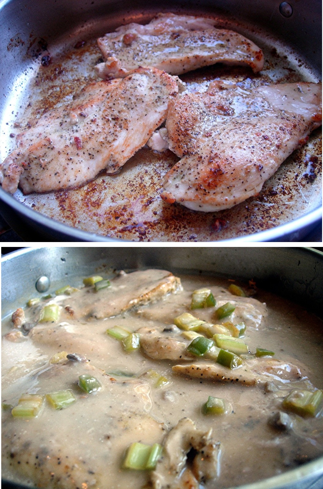 Chicken with Celery & Mushroom Gravy Drick's Rambling Cafe