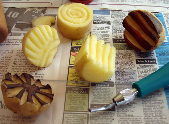 simple linocut designs