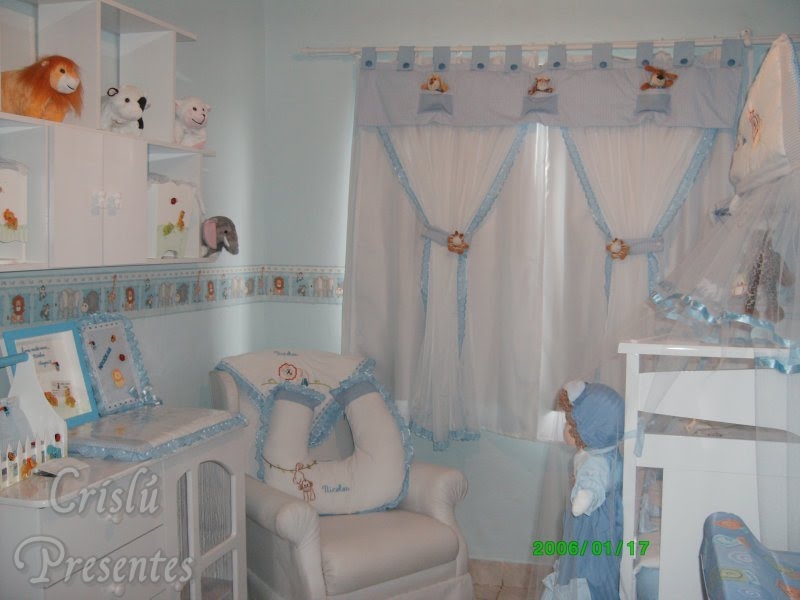 Tapete Safari Quarto Bebe : Crisl? Presentes: kit Safari azul Tapete Safari Quarto Bebe : Crisl? Presentes: kit Safari azul