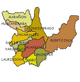 LAS PROVINCIAS DE HUANUCO las provincias de huanuco: