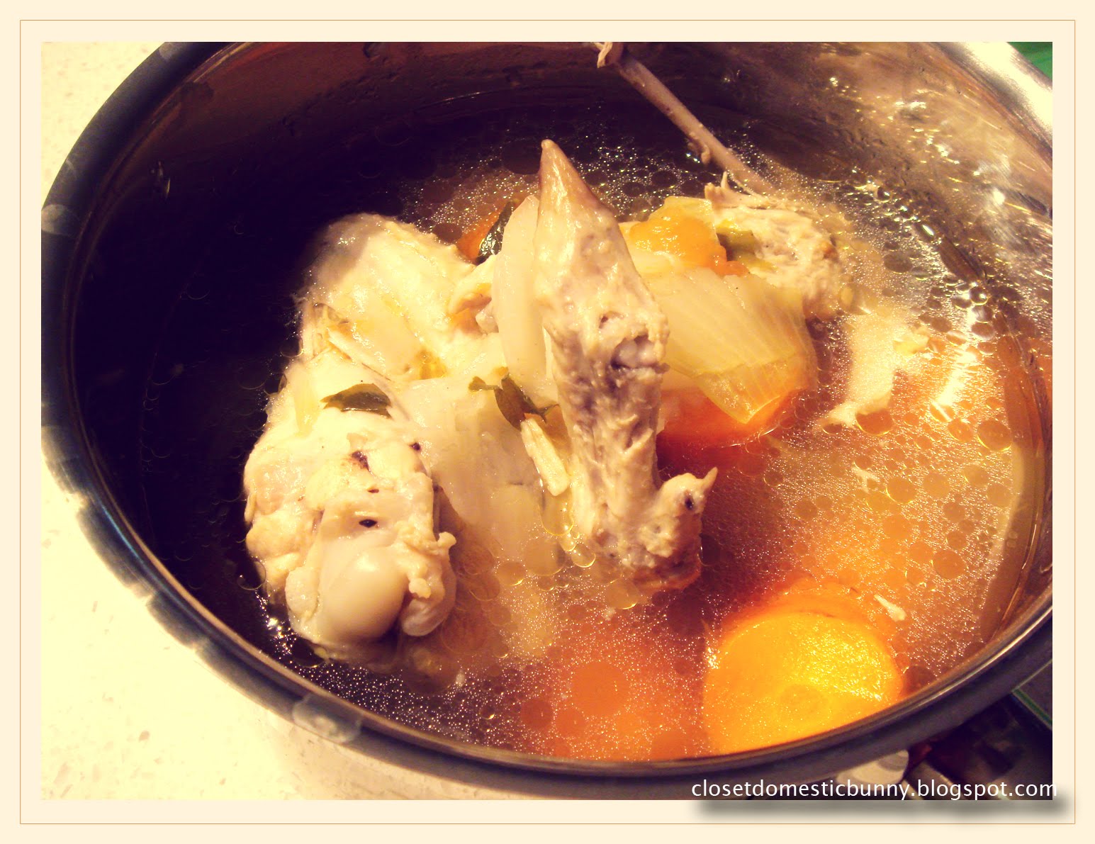 cooking. eating. carousing. basic chicken stock