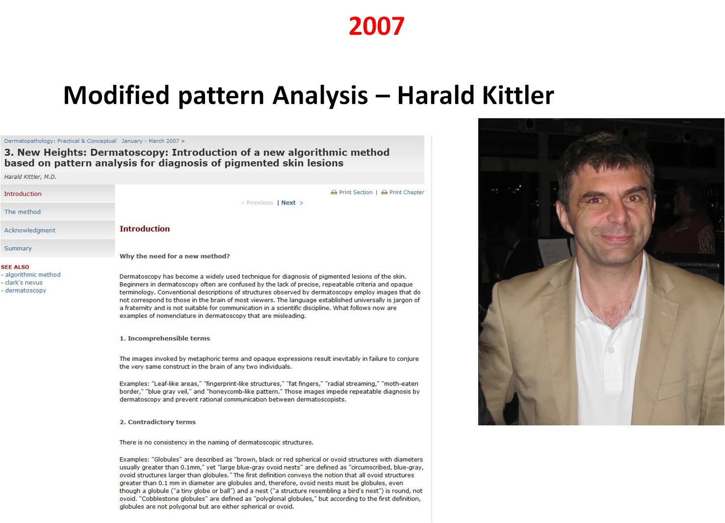 Pattern Analysis Kittler | introduction to dermatoscopy Pattern Analysis Kittler | introduction to dermatoscopy