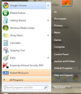Customize Optimized Custom Windows 7 start menu