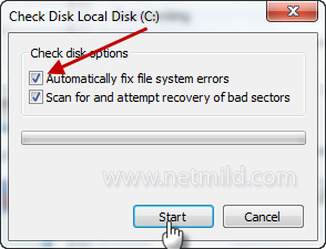 Check+Disk Cara mudah periksa kesehatan Hard Disk Di Windows 7