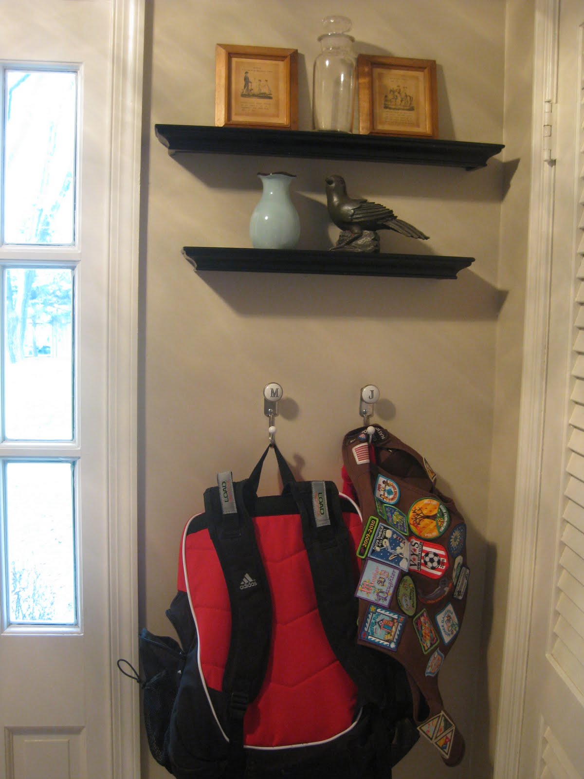 An inch of gray: no garage. no mudroom. no problem? small space ideas.