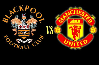 manchester united logo, Blackpool vs Man United
