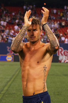 Beckham arm tattoo, Tattoo letters