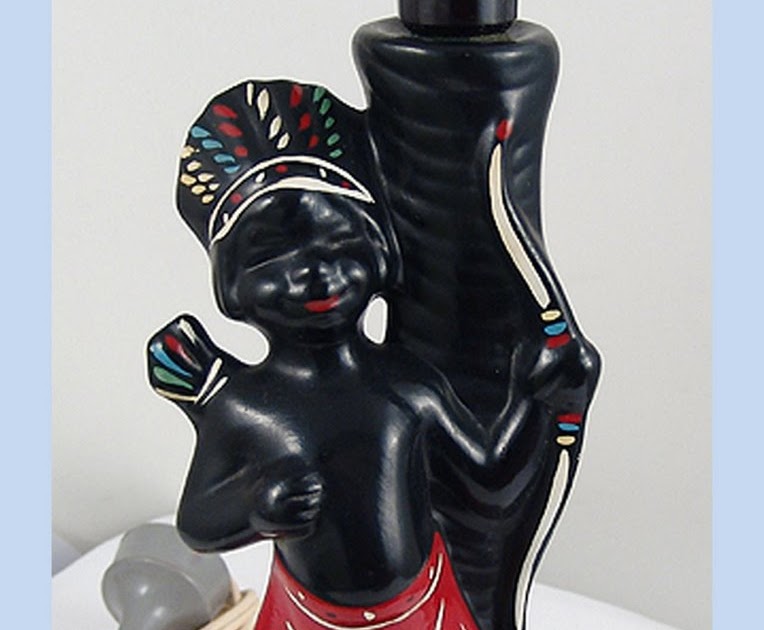 Australia Barsony Ceramics (Black Lady Lamp Figurine) Australia