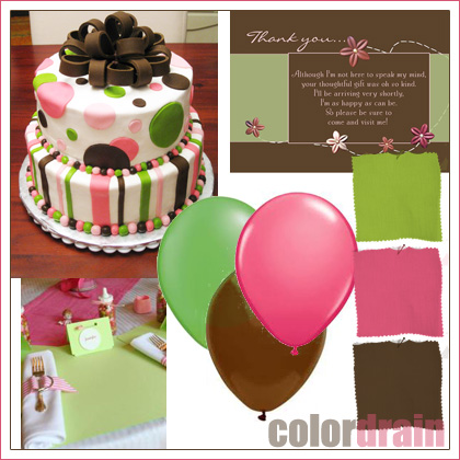 The green looks great with the pink and brown and it spices it up a bit The green looks great with the pink and brown and it spices it up a bit