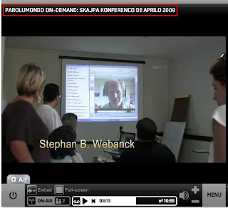 Kolonjano dum skajpa konferenco kun brazilaj komencantoj je 2009-04-18