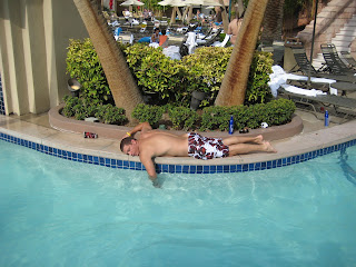 Chad passed out at the MGM Grand Pool?