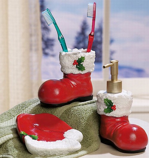 decorar baño navidad