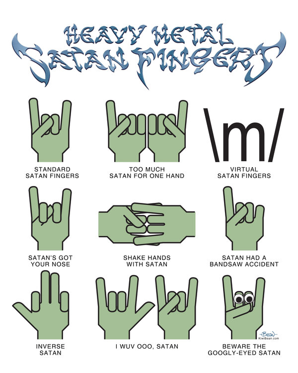 doing satan fingers!