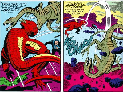 I'm reminded of those Godzilla wrestling matches from the 70s