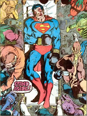 Superman's been stung by a bee