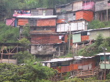 Medellin poor neigborhood in the mountains