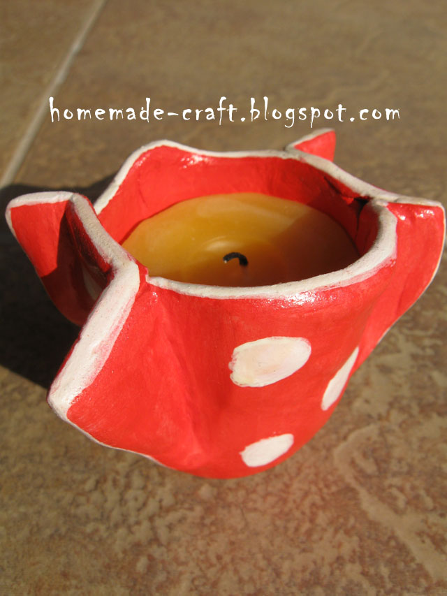 HomeMade Craft Clay Candle Holders N2