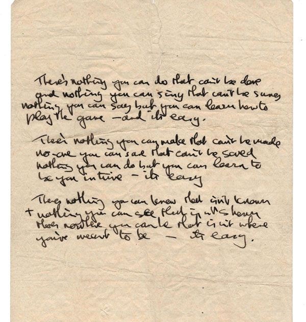 In The Life Of...The Beatles "All You Need Is Love" Lyrics