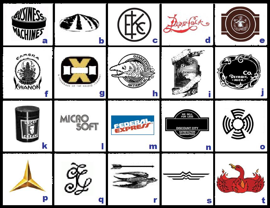 old logos of companies. Quiz: What Companies Original