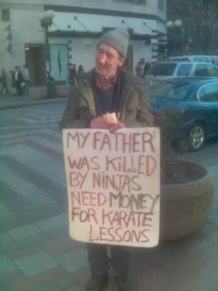 Funny Beggar Signs