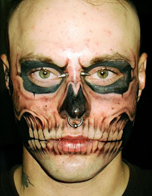 Collection of face tattoos