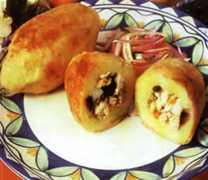 papa rellena con pollo recetas