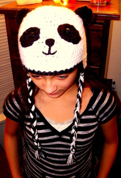 Crocheted Panda Hat